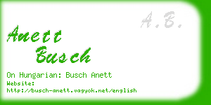 anett busch business card